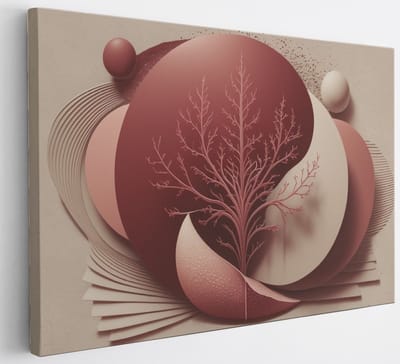 Saammp Canvas Schilderij - boom - Abstract - 30x20 - Foto op canvas - Wanddecoratie - Muurdecoratie Woonkamer - Slaapkamer decoratie - Canvas Print