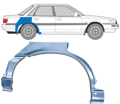 Reparatiepaneel achterspatbord voor Toyota Camry 1986-1991 / Rechts