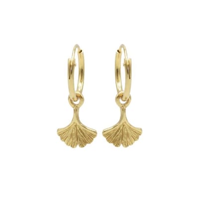 Karma Oorhangers Ginko Leaf Goud
