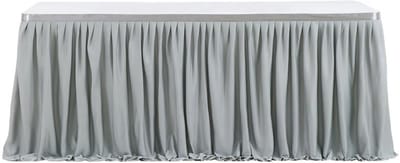 Dailygoods- Tafelrok plissé-ruches - Geplooide Tafelrok - Tafelrok met Klittenbandsluiting - Tafelrok-Clip - Huidvriendelijk Materiaal - 0,4 x 2,75 m - Tafelkleed