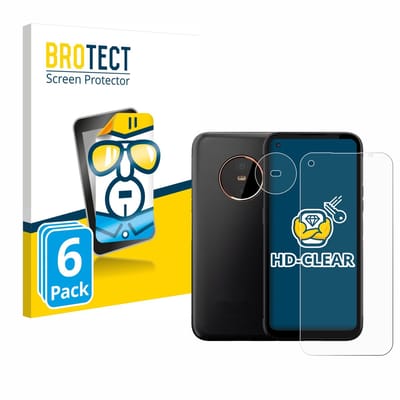BROTECT - Screenprotector voor Gigaset GX6 (Voor+Camera) - Folie Beschermfolie transparant 6 Stuks