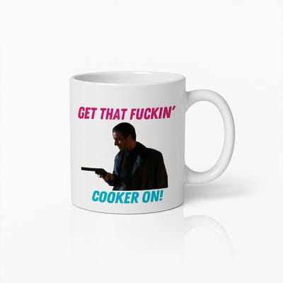 Grappige Film Quote Mok 330ml – Zet Die Kookplaat Aan – Donkere Humor Koffiebeker Cadeau