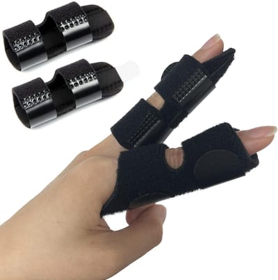 Oneay 4-delige vingersteunbandjes ter ondersteuning van handletsels – geschikt voor wijsvinger, middelvinger en ringvinger, comfortabel om dag en nacht te dragen.
