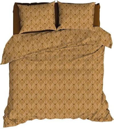 Satin d'Or Vitra - Dekbedovertrek - Lits-jumeaux - 240x200/220 cm - Oker