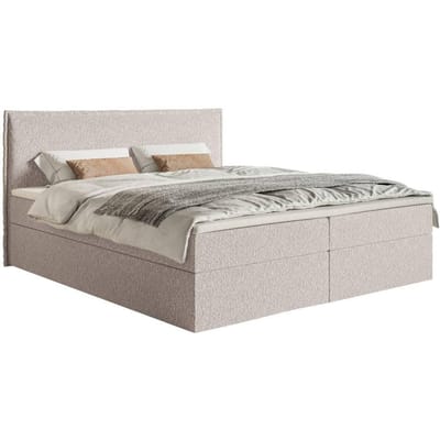 Boxspring Esmay chenille met opbergruimte en topper 180 x 200 cm | NADUVI Collection