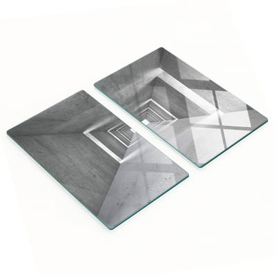 Multifunctionele decoratieve keukenplanken van gehard glas en beton, 2x30x52 cm