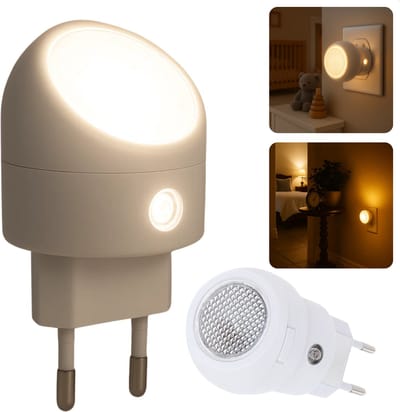 Cheqo® LED Nachtlamp - Nachtlamp Met Sensor - Stopcontact Nachtlamp - Bewegingssensor - Energiezuinig - Automatische Verlichting - Kinderkamer Nachtlamp - Slaapkamer Verlichting - Sensor Verlichting - Plug-In Nachtlamp - Nachtverlichting