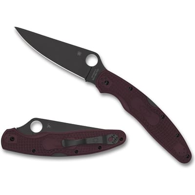 Spyderco police 4 lightweight burgundy m