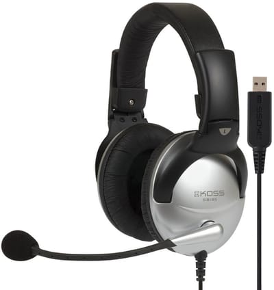 Koss USB Stereo OnEar Headset "SB45", Silver/Black