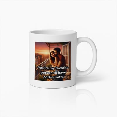 Grappige Liefde Koffiemok 330ml – Romantisch Cadeau voor Stelletjes, Favoriete Persoon Quote Beker