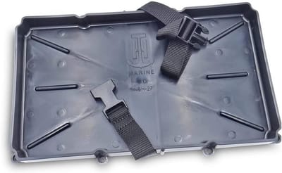 Batterijhouder - Batterijlade Batterijbak - Boot Camper Gebruik - Ruimtebesparend Ontwerp - Groep 27 - Zwart