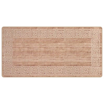 vidaXL - Tapijt - Runner - MARSA - Wit - 100 - x - 200 - cm - Polyester - en - PVC