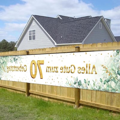 Feestelijke 70ste Verjaardag Banner voor Mannen en Vrouwen | Decoratie voor 70e Verjaardag | Achtergrond voor Gelukkige Verjaardag | 40x270cm