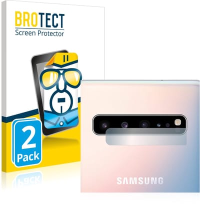 BROTECT - Screenprotector voor Samsung Galaxy S10 5G (ALLEEN Camera Lens) - Folie Beschermfolie transparant 2 Stuks