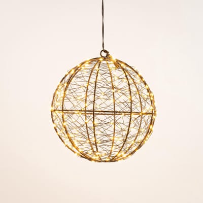 Kerstlichtbol met timer en dimmer klassiek warm - 200 LED klassiek warm - Ø 18 cm