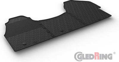 Gledring Rubbermatten passend voor Mercedes Sprinter Furgon 910 Cargo 5/2018- (G profiel 3-delig + montageclips)