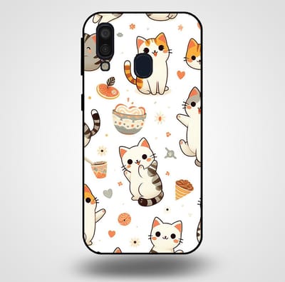 Smartphonica Telefoonhoesje voor Samsung Galaxy A40 met katten opdruk - TPU backcover case katten design geschikt voor Samsung Galaxy A40
