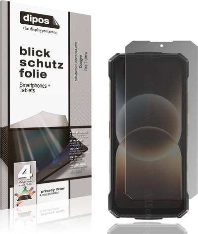 dipos – Matte Privacy Screenprotector geschikt voor Doogee Fire 7 Ultra | Anti-Spy Beschermfolie