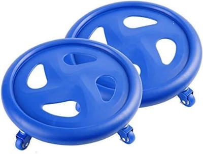 Buikwiel - Core trainer - Thuis fitness - Bredere wielen - 295 cm - Blauw