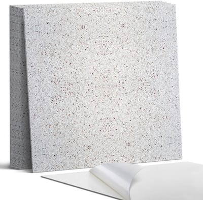 Coloray Wandpanelen Zelfklevend - Natuurlijke steenstructuur Zelfklevende Wandpanelen - 50 cm x 50 cm - Wit Wandpaneel PVC - 4 stuks - Texturen Wandpanelen Zelfklevend - Keuken Wandpanelen - Wandpanelen Badkamer