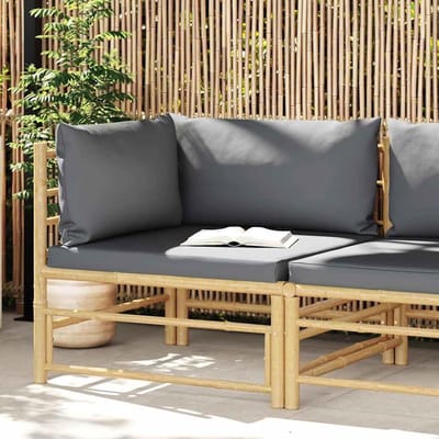 Tuinhoekbank - Loungeset Balkon - Buiten Zitten - Modulair Ontwerp - 70 x 70 x 60 cm - Donkergrijs