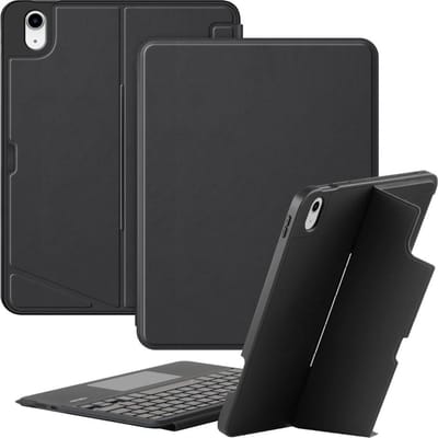 Tech-Protect - Toetsenbord hoes geschikt voor Apple iPad 11 (2025) A16 / Apple iPad 10.9 (2022) - Met Pencil Houder - Bluetooth Toetsenbord hoes - met Touchpad - Zwart