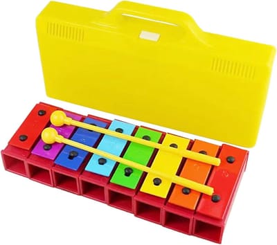 Klokkenspel speelgoed voor kinderen: glanzende metalen stangen, handpercussietrainer, draagbaar gereedschap, creatieve melodie oefenactiviteit voor peuters