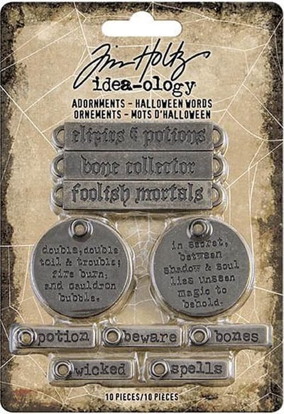 Tim Holtz : Halloween Words Idea-ology Adornments (TH94063)