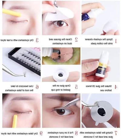 Oefenset voor Wimperextensions - Compleet Make-up Trainingspakket voor Beginners met Wimpertransplantatie Tools