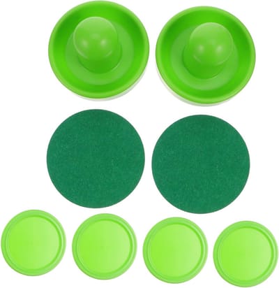 Air Hockey Pucks - Pucks en Keepers - Tafelspel Spelen - Inclusief Groen Vilt