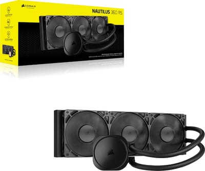 Corsair NAUTILUS 360 RS – All-in-One Waterkoeler – 360mm – Zwart