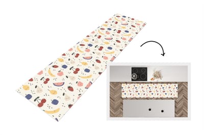 Keukenloper - Loper keuken - Design - Fruit - Kawaii - Patronen - 200x50 cm - Keukenloper vinyl