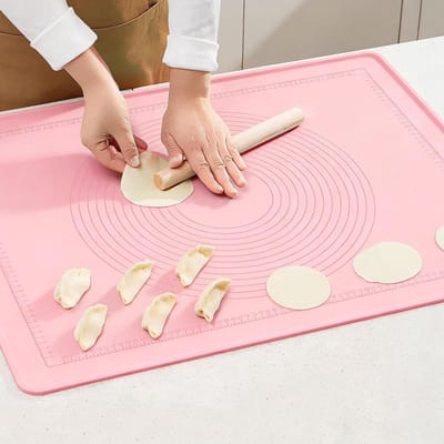 SnelShoppen - Silicone Bakmat Extra Groot 80x60cm, Antiaanbak en Antislip Deegmat met Metingen, BPA-Vrij, Perfect voor Brood, Cookies, Pizza en Fondan