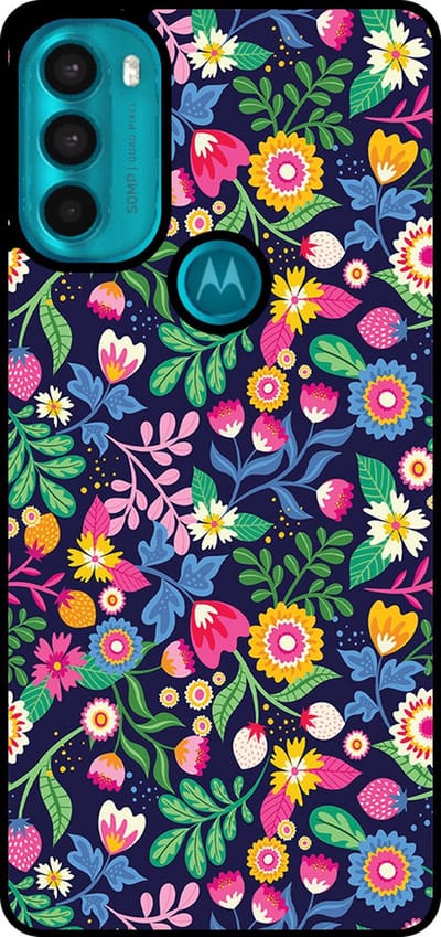 Smartphonica Telefoonhoesje Geschikt voor Motorola Moto G71 5G met bloemen opdruk - TPU backcover case flower design geschikt voor Motorola Moto G71 5G