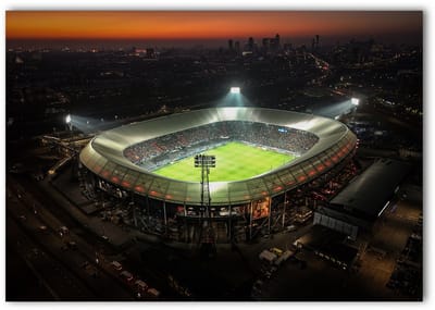 PosterGuru - Tuinposter - Stadion Feijenoord De Kuip Rotterdam no2 - 75 x 100 cm