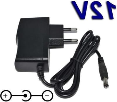 Stroomadapter - Netvoeding - Apparaten Voeden - 12V Uitgang - 110 cm kabel - Zwart
