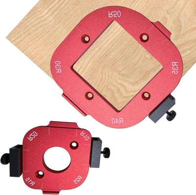 Radius Jig Router Sjablonen - Houtbewerking Hulpgereedschap - Arc Snijden - Compleet 8 Maten - R10 tot R50 - Rood