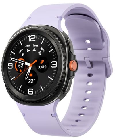 By Qubix - smartwatch bandje - Compatible Samsung bandje - Soft siliconen band - Maat: S/M - Paars - Geschikt voor Samsung Galaxy Watch 9 (40/44mm) - Watch 8 (40/44mm) - Watch 8 Classic (46mm)