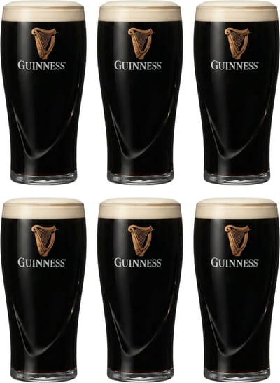 Guinness Bierglazen Pint 500 ml - 6 Stuks