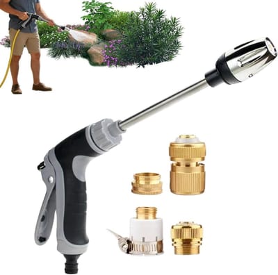 Hogedrukreiniger Spray Gun - Watersproeier - Krachtig Reinigen Buiten - Metalen Roterende Sproeier - 37x16cm - Metaal