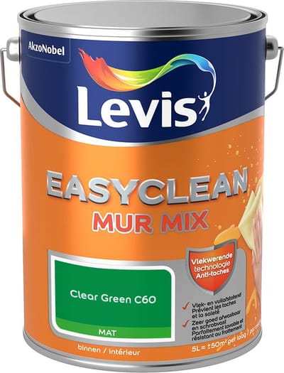 Levis - Easyclean Mur Mat Mix - Clear Green C60 - Mengverf - 5 L