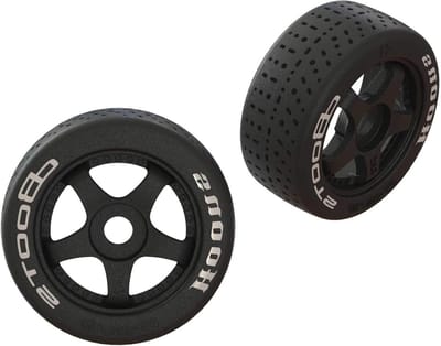 Opgeplakte Banden - Wielen Set - RC Auto Rijden - Multi-Surface Grip - 100 mm Diameter - Zwart