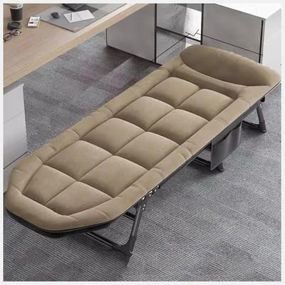Opvouwbaar campingbed - Reisbed buiten - Ontspannen in de tuin - 6 standen verstelbaar - Compact opvouwbaar - Grijs