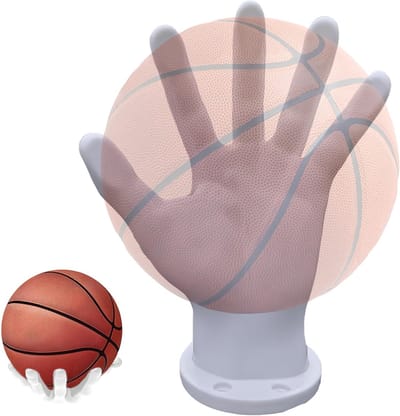 Handvormige muurbeugel voor basketbal met 4 schroeven en spijkers - Veilig en stabiel voor diverse sporten zoals voetbal, volleybal en rugby - 22 x 17 cm
