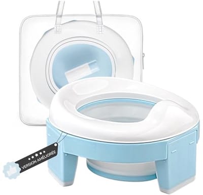 Opvouwbaar 3-in-1 Reispotje voor Peuters met Antislip en Draagtas | Compact en Hygiënisch | Inclusief 10 Wegwerpzakjes
