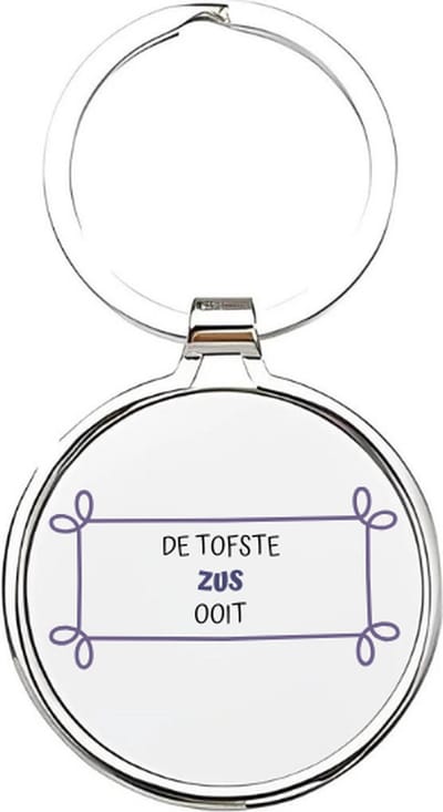 Akyol - ik heb de tofste zus ooit Sleutelhanger - Zus - de liefste zus - zus sleutelhanger - zussen sleutelhanger - sleutelhanger zus - familie sleutelhanger - verjaardagscadeautje - zus cadeau - sister - zusje - 4 x 7,5 CM