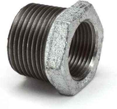 verloopring gegalvaniseerd, buitendraad x binnendraad 4 x 3 inch.