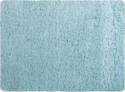 MSV Badkamerkleedje/badmat tapijt - voor de vloer - lichtblauw - 50 x 70 cm - Microfibre - langharig