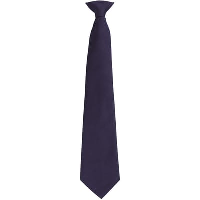 Premier Unisex volwassen kleuren modieuze effen Clip-On stropdas (Marine)