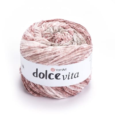 YarnArt Dolce Vita Chenille Verloopgaren - 100% Micropolyester - voor Truien en Vesten Haken en Breien - 150g / 260m - Kleur 3409